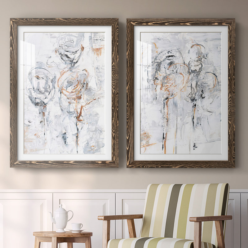 «Spring Wildflowers I-Premium», reproduction encadrée - prête à être accrochée, H 42,5 po x l 61 po x P 1,5 po, Cadre noyer
