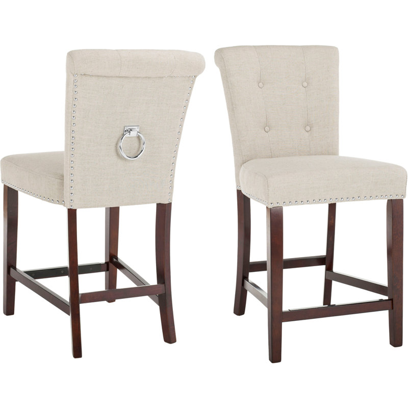 Tabouret de bar et de comptoir Landes, Gris clair, Tabouret de comptoir (assise de 26 po de hauteur)