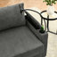 Velours côtelé gris avec rangement, siège spacieux et profond pour la vie confortable et porte-gobelets-692203409