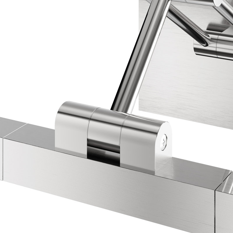 Luminaire de salle de bain moderne 1 lumière 30CC à 1 lumière avec tête pivotante 360 ° et bras pivotant, Nickel brossé