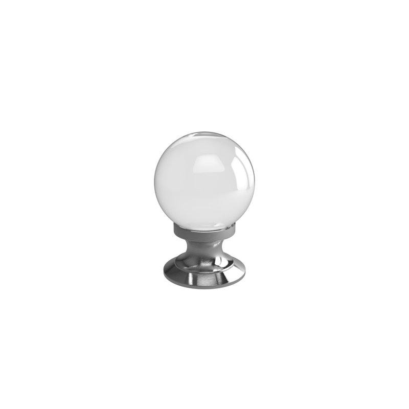 Umair 30mm Diameter Round Knob, Satin Chrome
