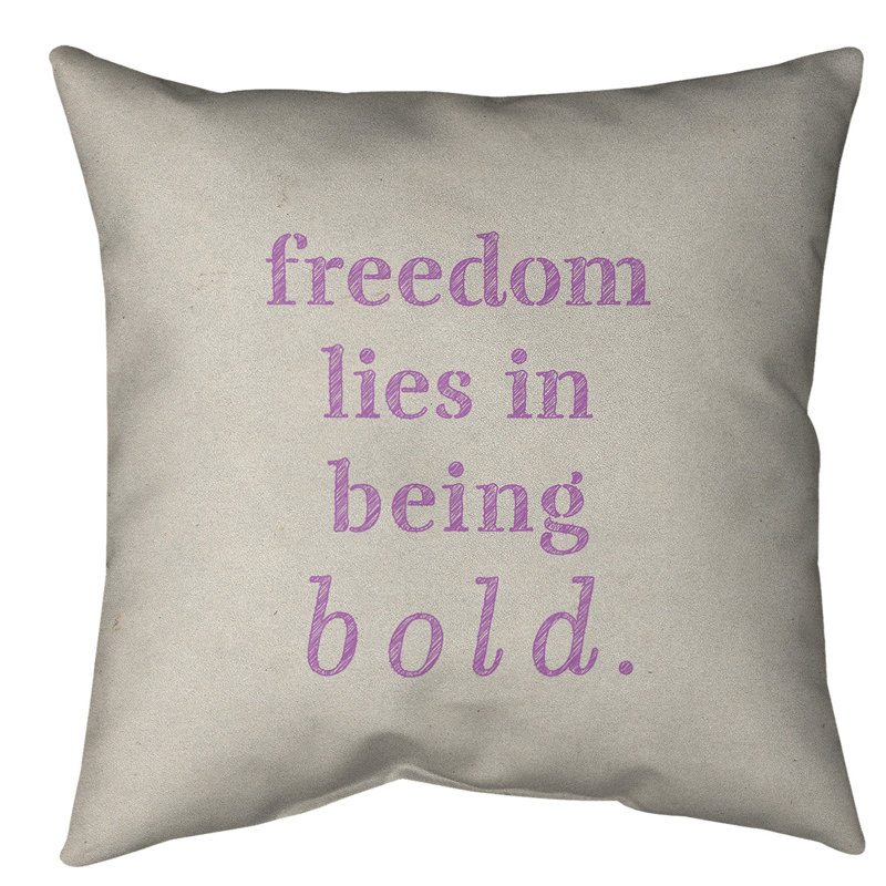 Coussin de sol, 28 po x 28 po, Blanc / violet