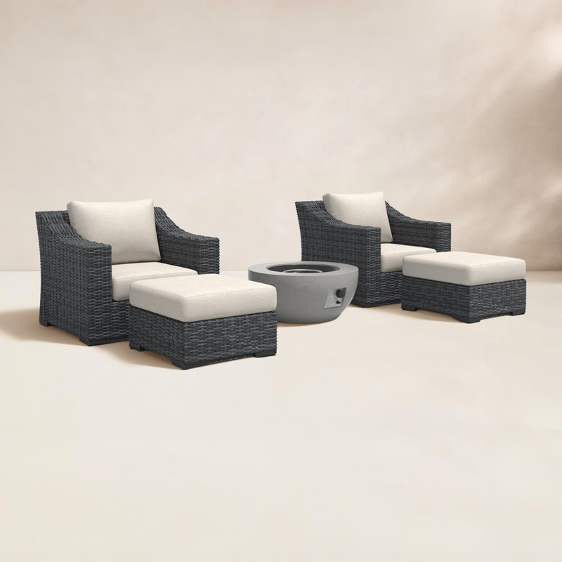Ensemble de conversation 5 pièces Eloisa, Gris
