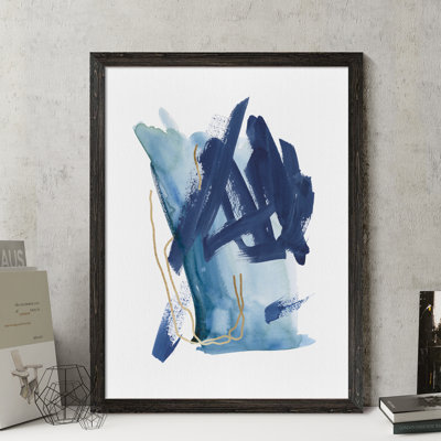 " Indigo Collide I " by Paul Cezanne Painting Print