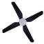 Ventilateur de plafond encastré intérieur / extérieur 52 po Aria Hugger avec éclairage et télécommande-1518388198