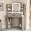 Coiffeuse d'angle avec grand miroir à DEL-1547084579