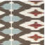 Tapis géométrique ivoire / bleu / brun en laine / viscose / coton tissé à la main Rodgers-1212786041