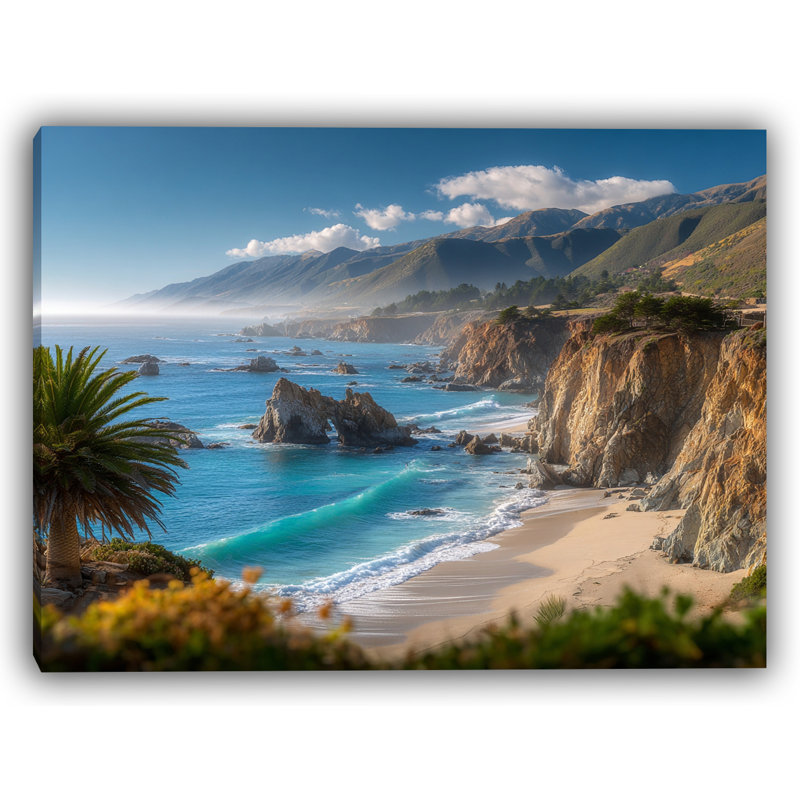 Coastal Rhapsody - Ocean Wave, art mural sur toile, H 16 po x l 24 po