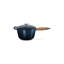 Le Creuset Enameled Cast Iron Alpine Wood Handle Saucepan, 2.25 qt. - Nuit w. Crucible Knob