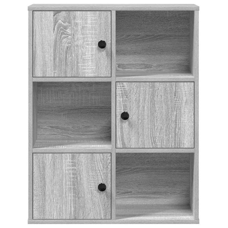 Bookcase 60X24x76.5 Cm Engineered Wood, Grey Sonoma