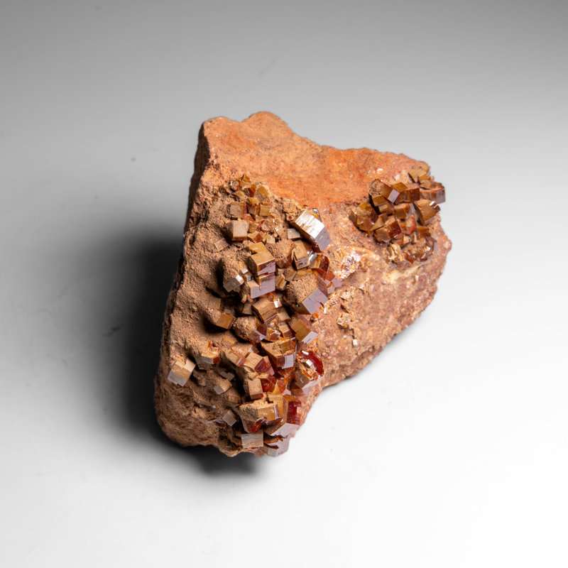 Vanadinite Crystal Cluster On Matrix From Morocco (587.5 Grams)