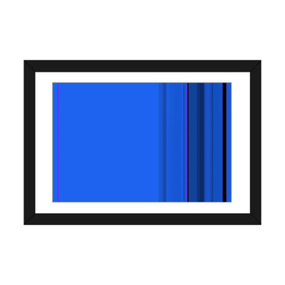 Art sur toile rayée bleu véritable