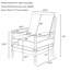 Ensemble de 2 chaises d'appoint en bois d'hévéa massif avec coussins épais-1856356326