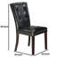 Ensemble de 2 chaises d'appoint de salle à manger capitonnées en tissu d'ameublement noir capitonné-29209934
