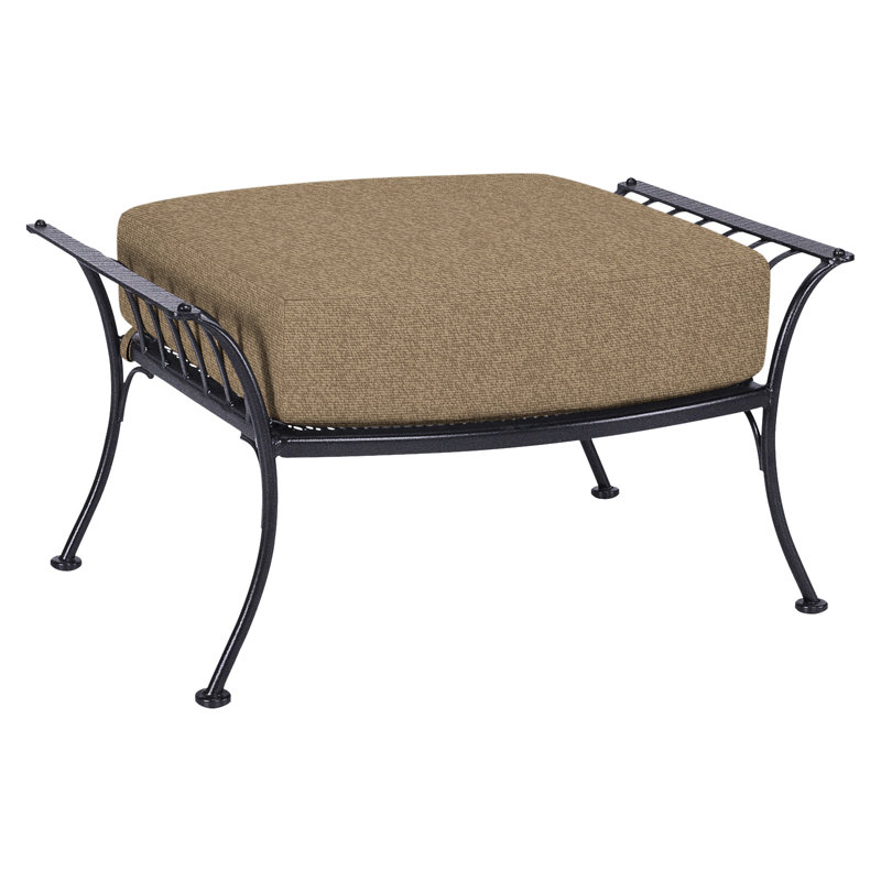Monterra Outdoor Ottoman, Graphite, Flagship Stone Sunbrella®