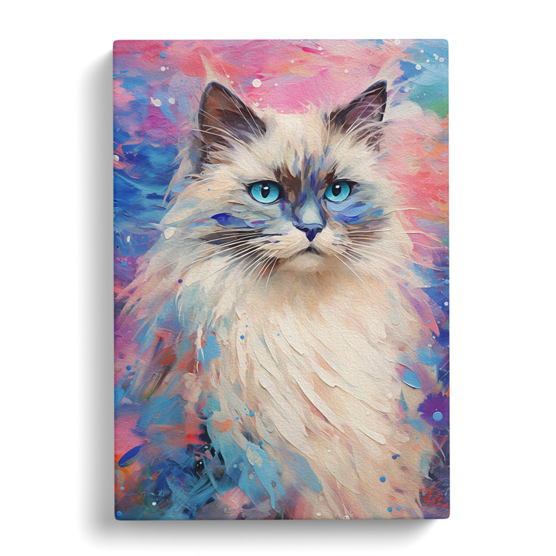 Ragdoll Cat Impressionism No.2 - Wrapped Canvas