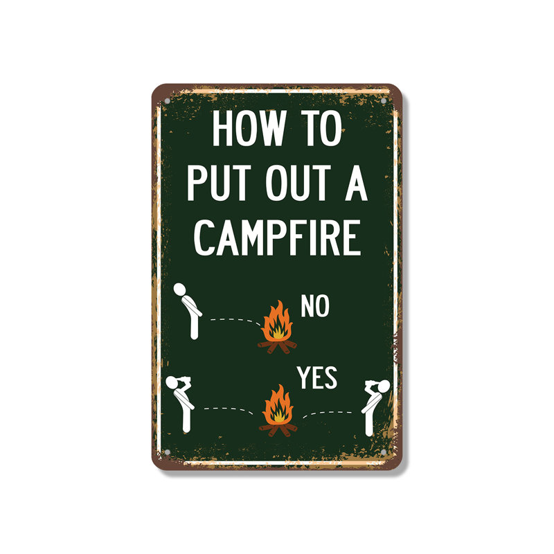 Comment éteindre un feu de camp en aluminium de fantaisie de 7 po x 10 po, H 7 po x l 10 po x P 0,1 po