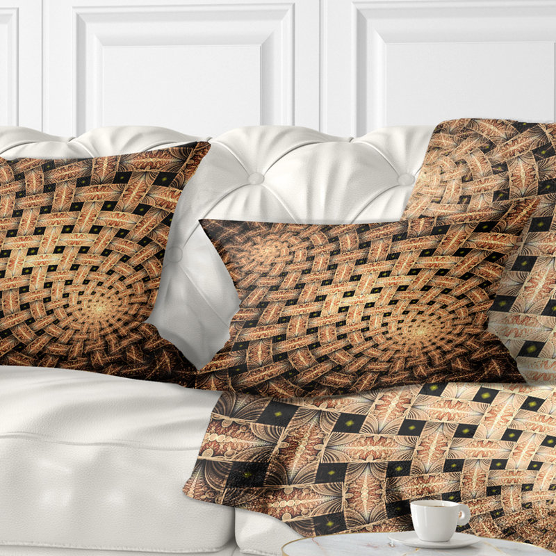 Coussin lombaire abstrait fleur symétrique fractale