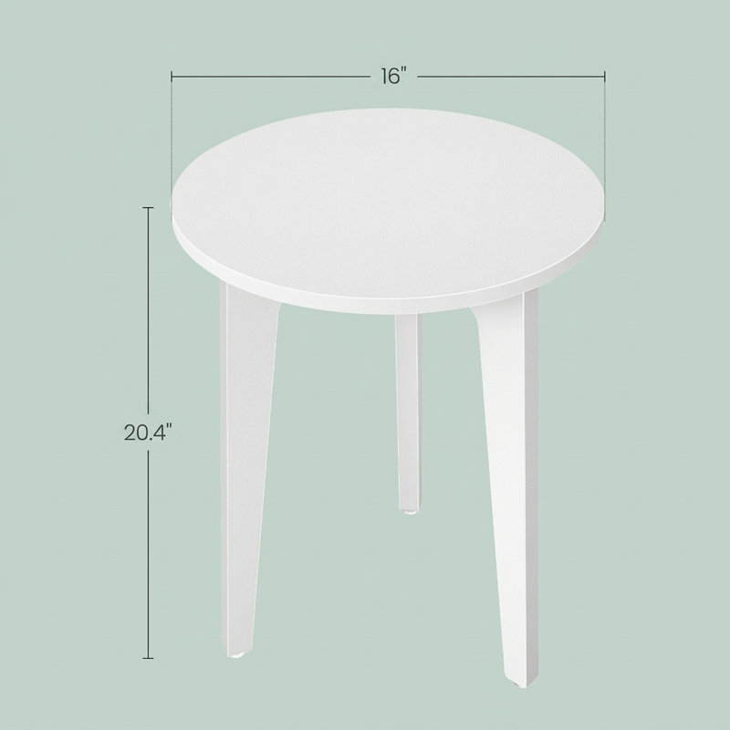 Table de bout ronde, Blanc