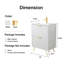 Ensemble de meuble-lavabo simple blanc 24 po