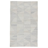 Wendy Jane Flatweave Geometric Area Rug in Silver/Snow