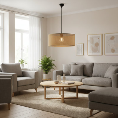 Lustre en bambou 1 lumière Oasis