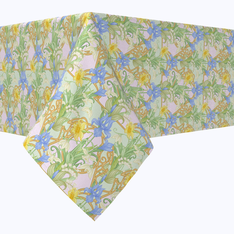 Floral 144 Cotton Tablecloths, 120" x 52"