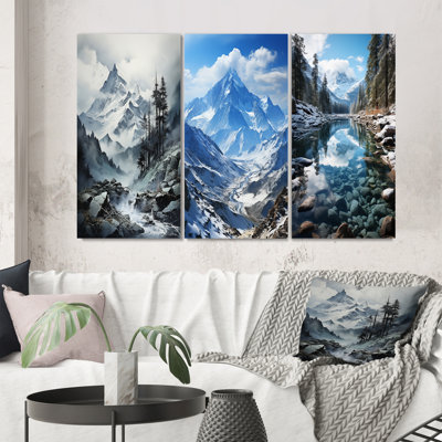 «Canada Majestic Peaks», 3 pièces sur toile