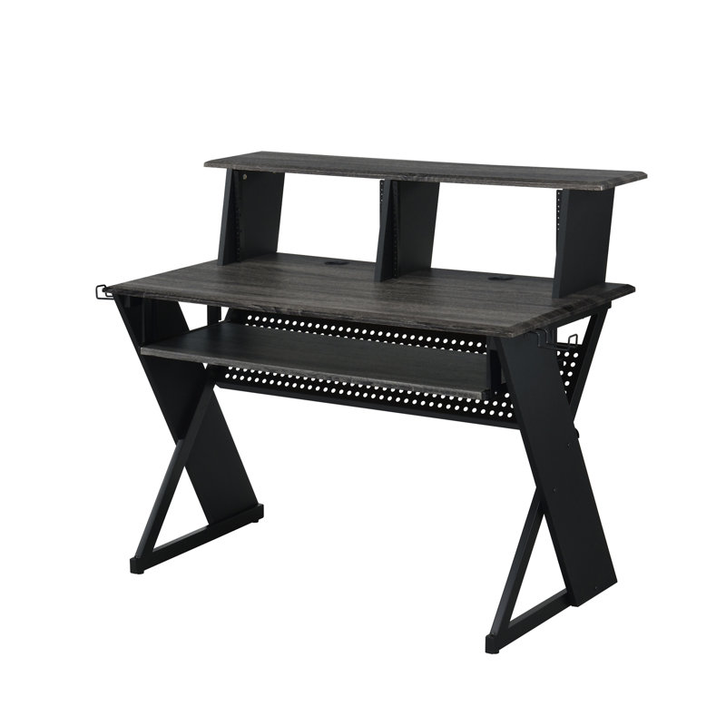 Bureau de musique à finition noire Humain (sans la chaise de bureau)