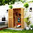 Outsunny 5' X 3' Wooden Outdoor Storage Cabinet