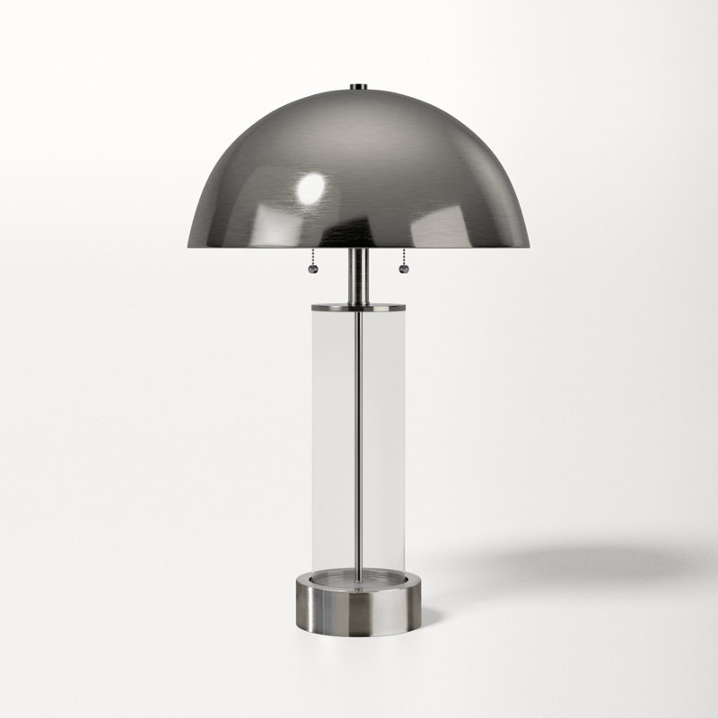 Anlow Desk Lamp, Brushed Steel/Clear, Brushed Steel