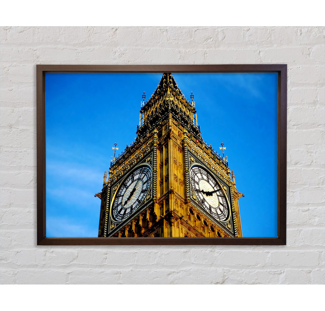 Big Ben Close-Up - Einzelner Bilderrahmen Kunstdrucke auf Leinwand