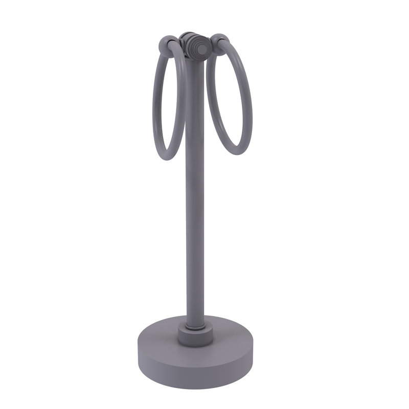 Porte-serviettes de comptoir invité table 2 ring Southbeach, Gris mat
