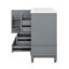 Meuble-lavabo de 36 po avec lavabo, ensemble de meuble-lavabo simple avec 3 tiroirs et une porte avec supports de rangement, armoire de rangement en bois-319020353