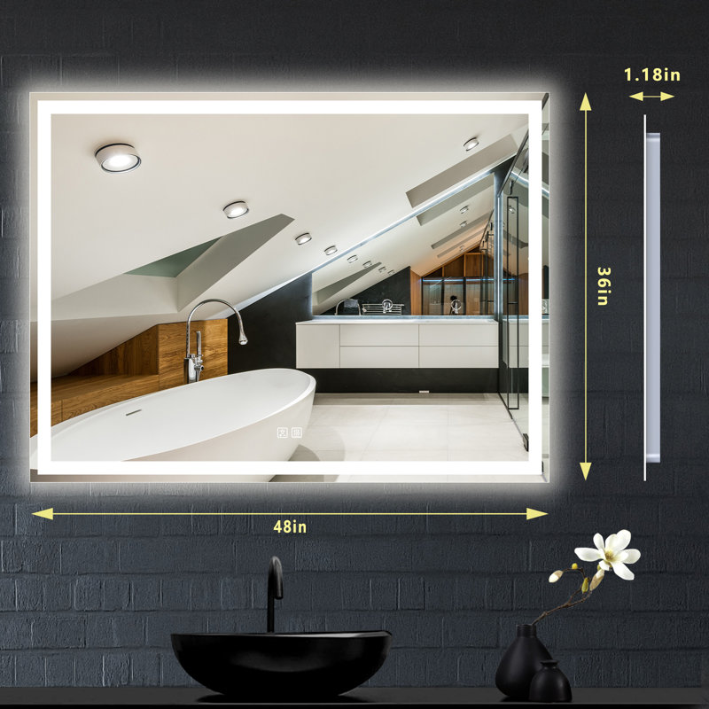 Naliyah Flat Wall Mirror, 48" x 36"
