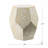 18x18x21" Hexagonal Capes Capiz Stool, Cream/Yellow