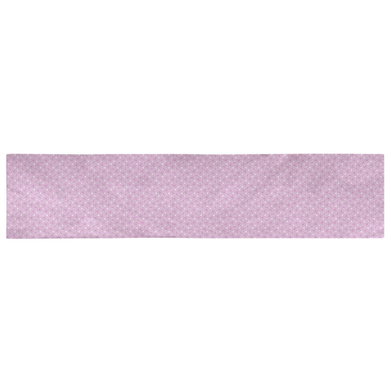 Chemin de table géométrique avicia, 72 po x 16 po, Rose pastel, Coton