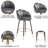 Olvina 29'' Modern Velvet Swivel Upholstered Bar Stool with Metal Frame-1945293366