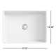 Verticyl 17" Rectangular Under-Mount Bathroom Sink with Overflow Drain