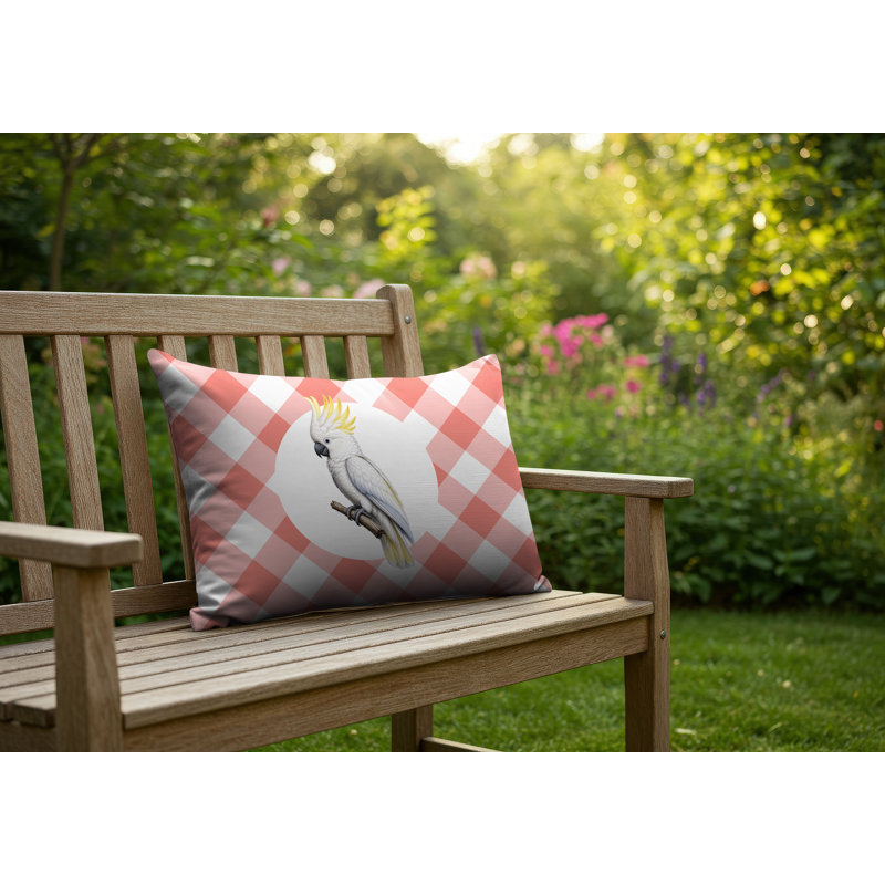 Coussin réversible intérieur / extérieur Cockatoo, 20 po x 14 po, Pêche