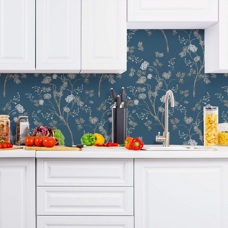 Peel & Stick Floral Tile, 48" L x 24" W