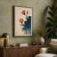 Carnations in Indigo Vase Japandi - Wrapped Canvas-1609292824-1609292830
