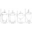 4 Piece Clear Glass Storage Jar Set