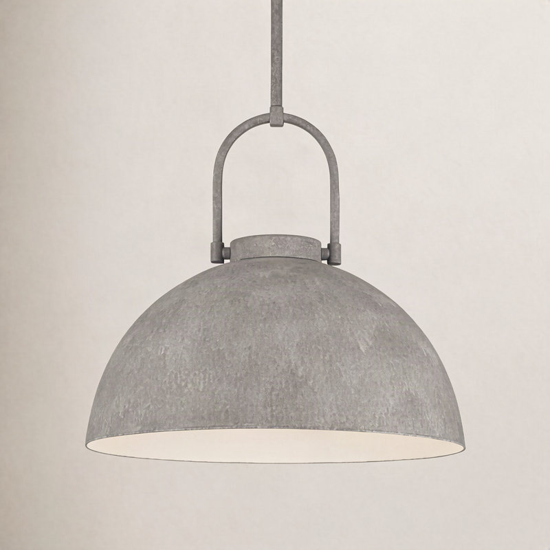 Nevada 1-Light Single Dome Pendant, Steel