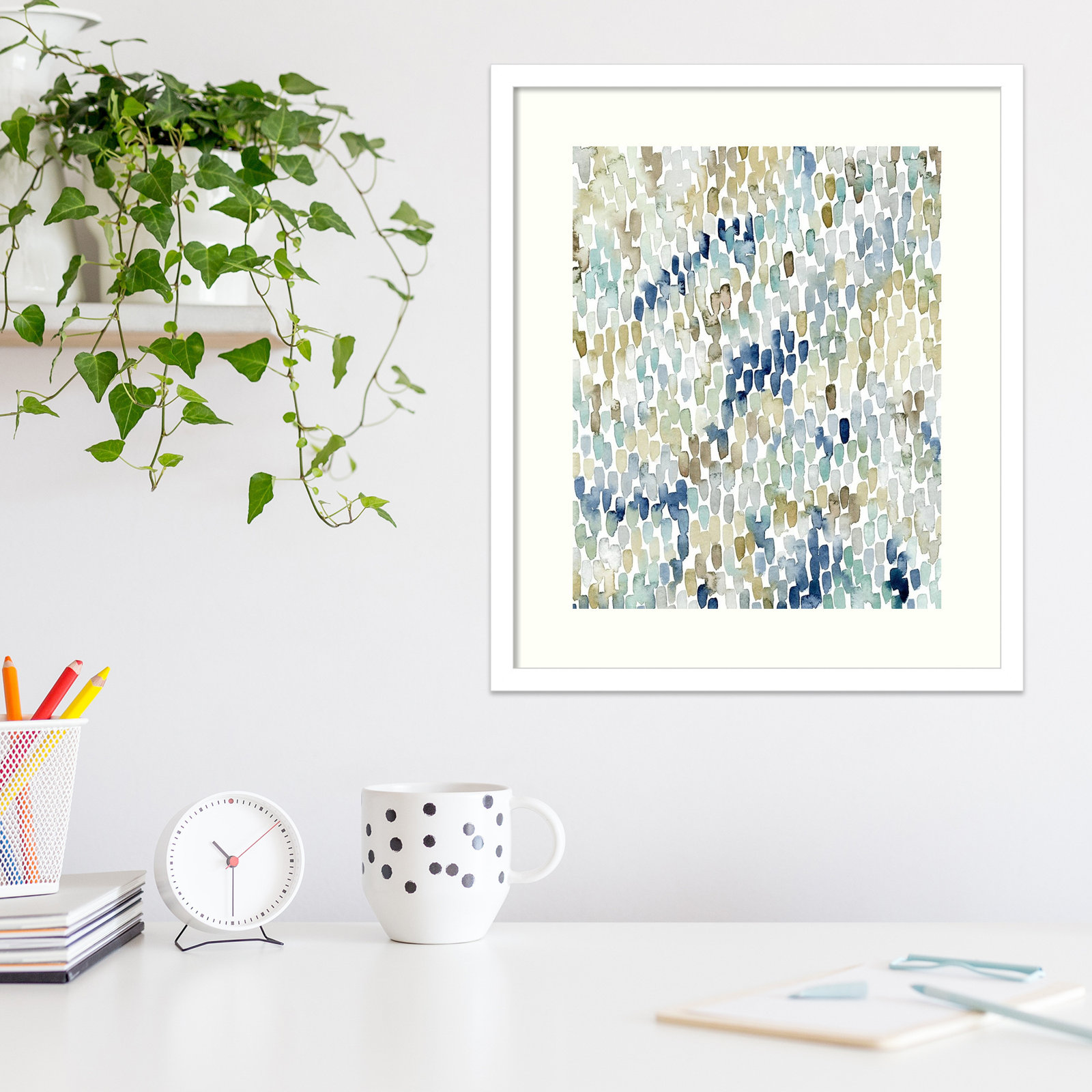 River Wavelets I by Grace Popp, 25" H x 21" W, White Framed Paper
