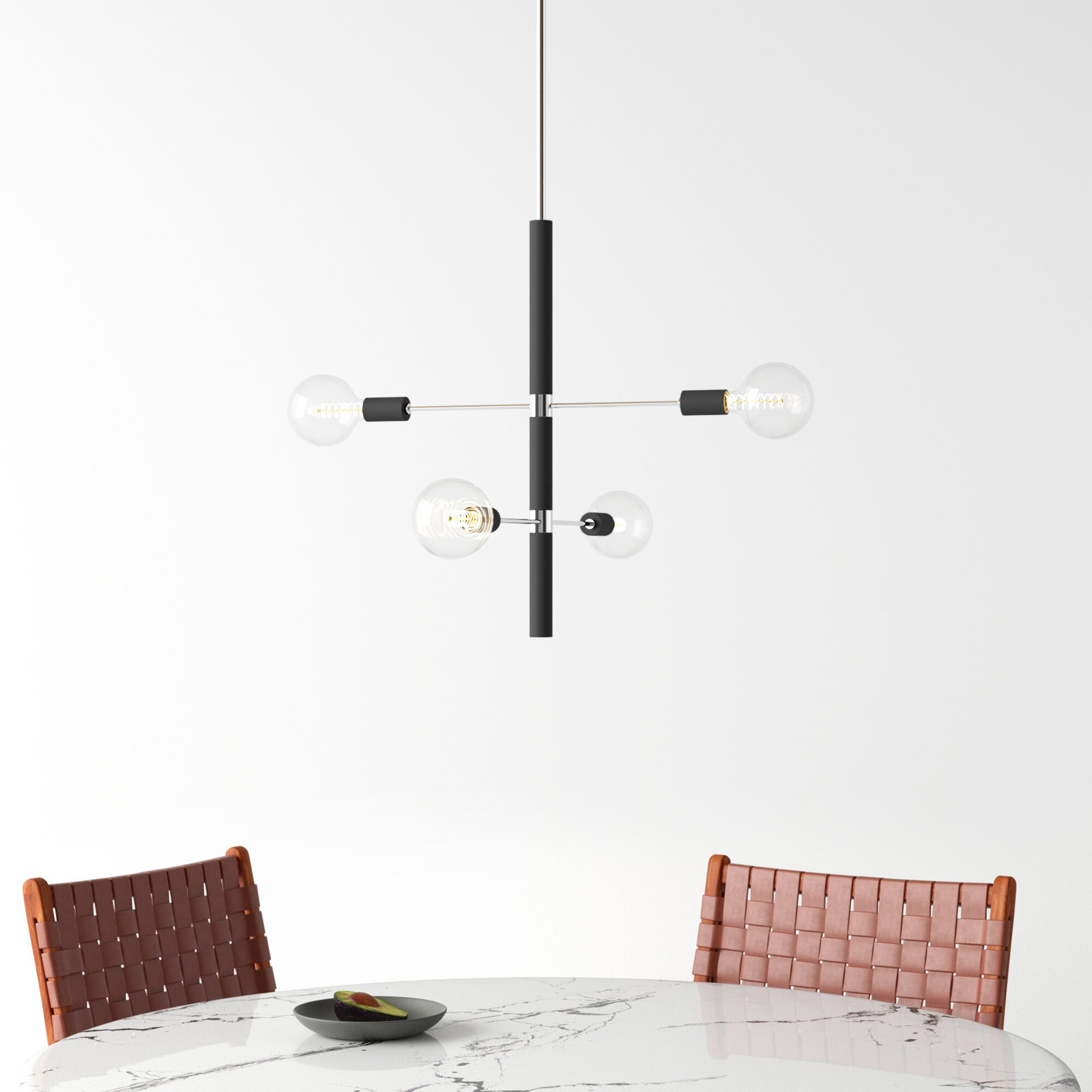 Christopher 4 - Light Sputnik Chandelier, Polished Nickel