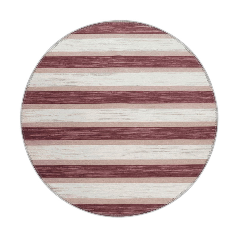 HorizontalStripes Gray Indoor and Outdoor Area Rug, Rectangle 5' x 7'