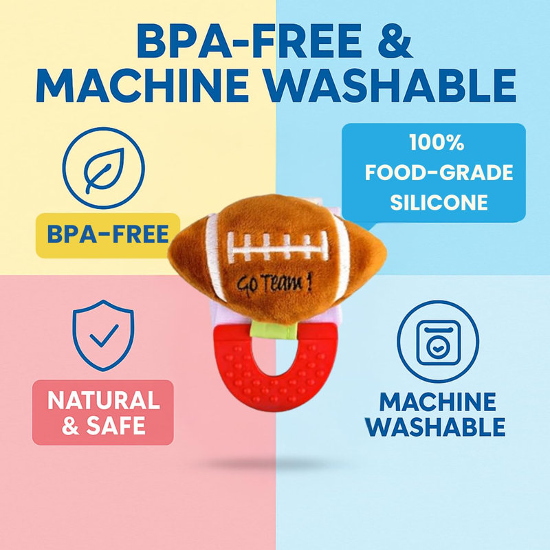 Anneau de dentition pour bébé Wristy Buddy - Football