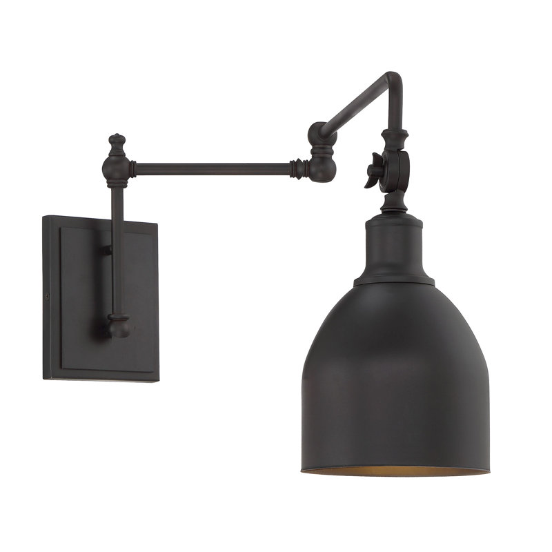 Seraphine Steel Swing Arm Sconce - Adjustable Light