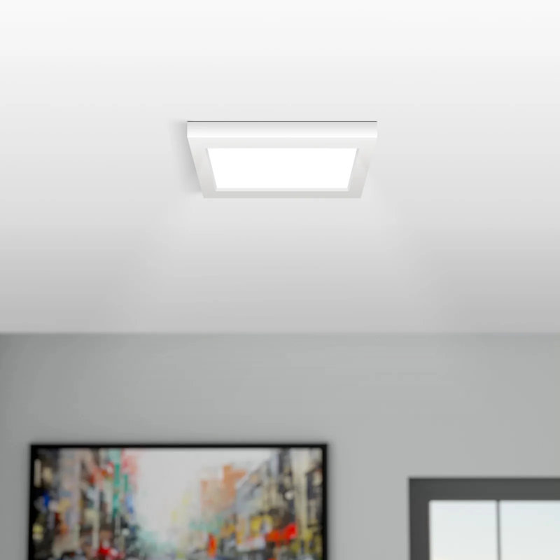 Plafonnier encastré carré ultra-mince à DEL, panneau à DEL à intensité variable moderne pour la maison, durée de vie de 50000 heures et plus